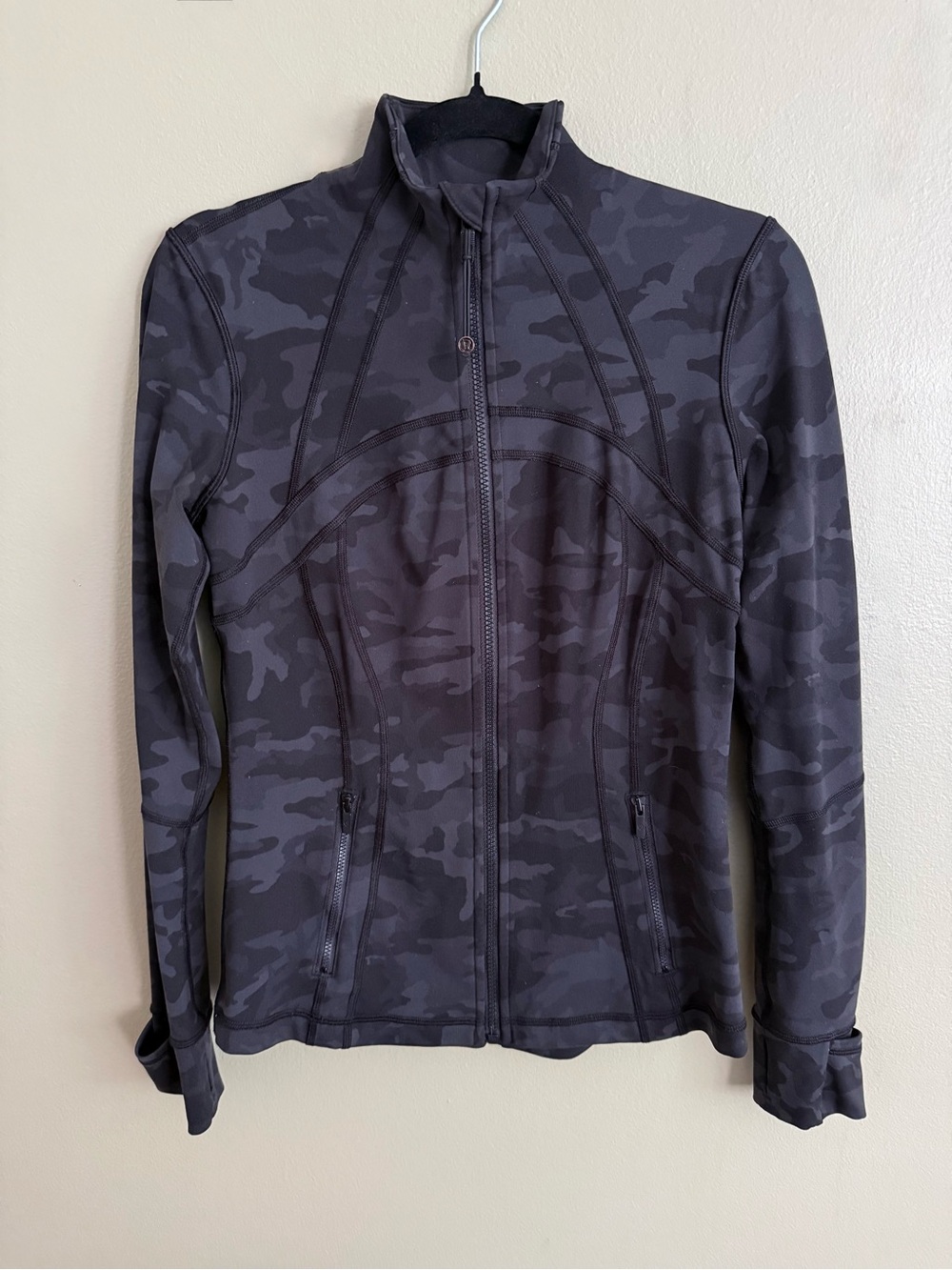 Lululemon Define Jacket Size 8 Incognito Camo Multi Grey Luon Full Zip